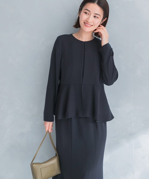 URBAN RESEARCH ROSSO（アーバンリサーチロッソ）の「kaene　フレアジャケットセットワンピース（ワンピース・レディース・beige/navy・M）」の13枚目の写真