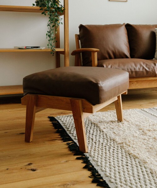 URBAN RESEARCH DOORS（アーバンリサーチドアーズ）の「BOTHY Frame Sofa Ottoman Cushion(PVC)（家具・メンズ・ブラック/ブラウン・one）」の8枚目の写真