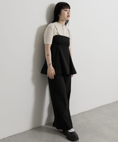 THE GOODLAND MARKET（ザグッドランドマーケット）の「&her　Voile Pants（その他パンツ・レディース・BLACK/CREAM・one）」の16枚目の写真