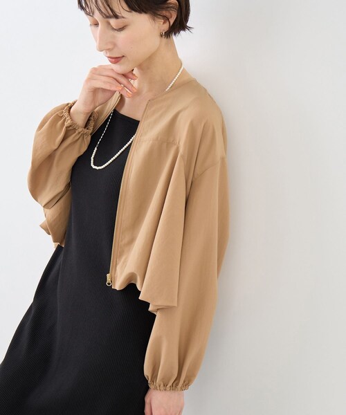 ROPE' PICNIC(ロペピクニック)の「バルーンシャツブルゾン(ブルゾン・レディース・チャコール/キャメル・F)」の18枚目の写真