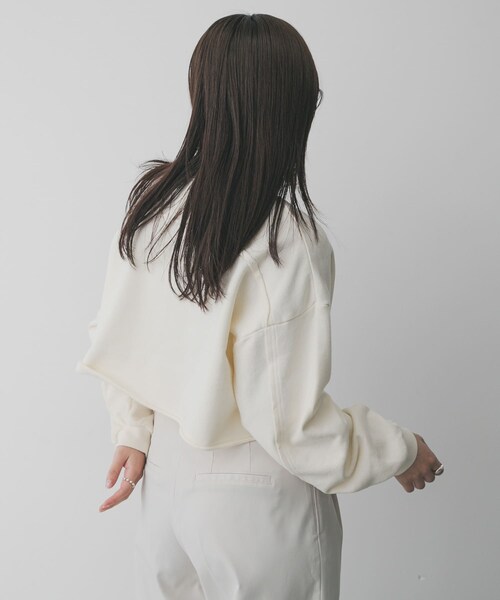 SENSE OF PLACE by URBAN RESEARCH（センスオブプレイスバイアーバンリサーチ）の「スタッズピグメントカットトップ（スウェット・レディース・CHARCOAL/IVORY/BROWN・One）」の8枚目の写真