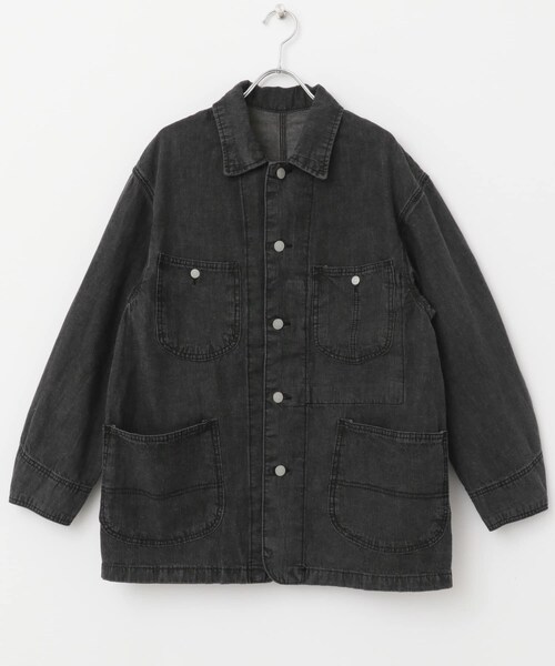 URBAN RESEARCH DOORS（アーバンリサーチドアーズ）の「FORK&SPOON　綿麻デニムカバーオール（カバーオール・レディース・BLACK/ONEWASH・1）」の15枚目の写真