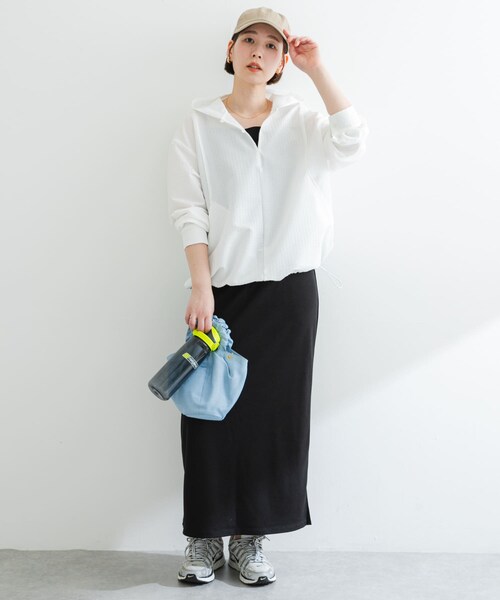 URBAN RESEARCH ROSSO（アーバンリサーチロッソ）の「F by ROSSO　サッカーストレッチアノラック（テーラードジャケット・レディース・CHECK/WHITE/YELLOW・FREE）」の8枚目の写真