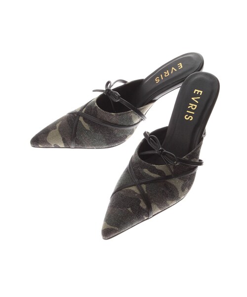 EVRIS（エヴリス）の「バイカラーヒールサンダル（パンプス・レディース・ブラック/ベージュ/カーキ・S/M/L）」の9枚目の写真