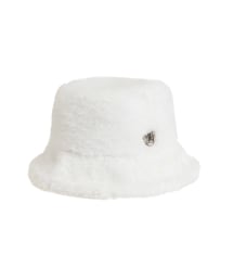 GYGYモチーフ付きフェイクファーバケットHAT