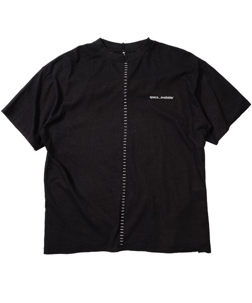 bonjour records（ボンジュールレコーズ）の「Space Available/スペースアヴェイラブル Natural Movement Short Sleeve T-shirt（Tシャツ/カットソー・レディース・ブラック/オフホワイト・L/M/XL）」の5枚目の写真