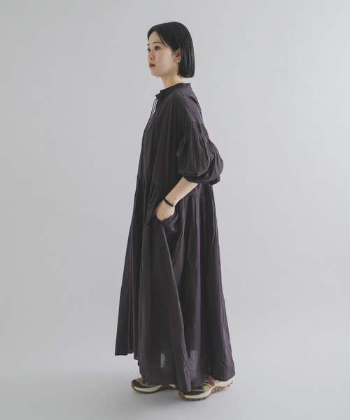 THE GOODLAND MARKET（ザグッドランドマーケット）の「FANAKA　ロングドレス（ワンピース・レディース・OFF WHITE/BLACK/BLUE・Free）」の12枚目の写真