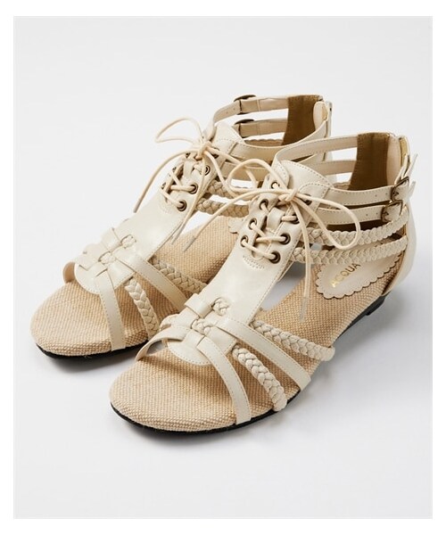 nissen（ニッセン）の「【ゆったり幅広】グラディエーターサンダル（低反発中敷）（選べるワイズ）（サンダル・メンズ・ブラウン/アイボリー・L=24.0~24.5cm/4E）」の4枚目の写真