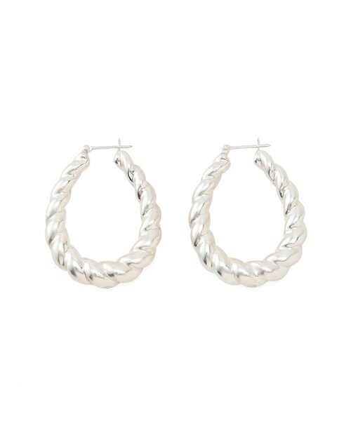 ADAM ET ROPE'（アダムエロペ）の「【GIGI（ジジ）】LUNA twisted earrings（ピアス（両耳用）・レディース・シルバー・F）」の4枚目の写真