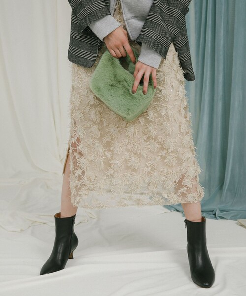 URBAN RESEARCH ROSSO（アーバンリサーチロッソ）の「チュールフラワーレイヤードスカート（スカート・レディース・black/l.beige・FREE）」の19枚目の写真