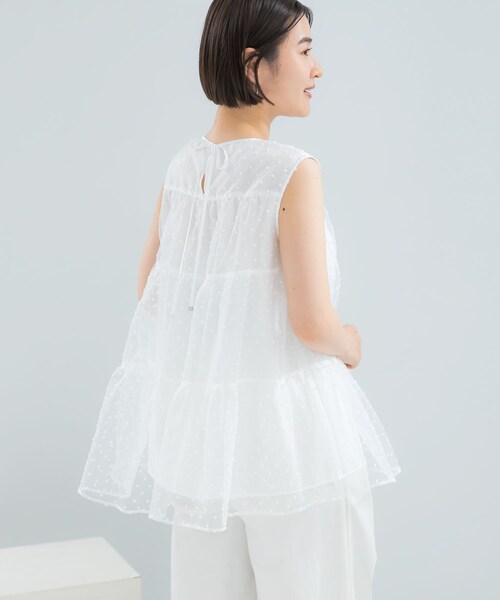 URBAN RESEARCH ROSSO（アーバンリサーチロッソ）の「シアードットティアードブラウス（シャツ/ブラウス・レディース・NAVY/WHITE・Free）」の10枚目の写真
