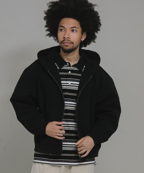 URBAN RESEARCH Sonny Label（アーバンリサーチサニーレーベル）の「ダックフーデッドショートブルゾン（ブルゾン・メンズ・キャメル/ブラック・M/L）」の4枚目の写真