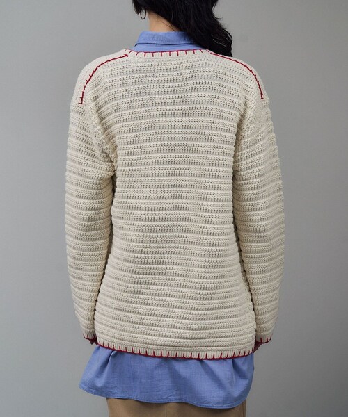 ADAM ET ROPE'（アダムエロペ）の「【J'aDoRe・店舗限定】【MAISON EENK（メゾン インク）】ニットカーディガン（ニット/セーター・レディース・オフホワイト・F）」の10枚目の写真