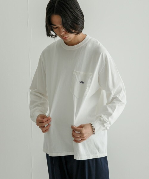 URBAN RESEARCH（アーバンリサーチ）の「THE NORTH FACE PURPLELABEL　7oz L/S Pocket T-shirts（Tシャツ/カットソー・メンズ・Off White/A Gray/Black・M/L）」の6枚目の写真