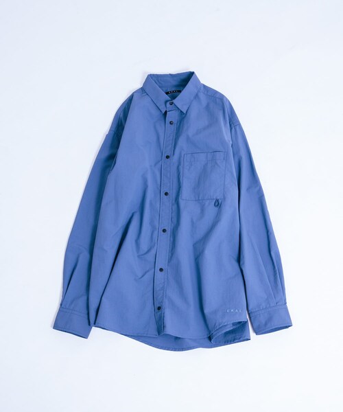 EKAL(エカル)の「『UR TECH』ナイロンタッサーロングスリーブシャツ(シャツ/ブラウス・メンズ・レイクサンリーフ/イエロー/ネイビー/グラファイト/レイクブルー・M/L/XL)」の3枚目の写真