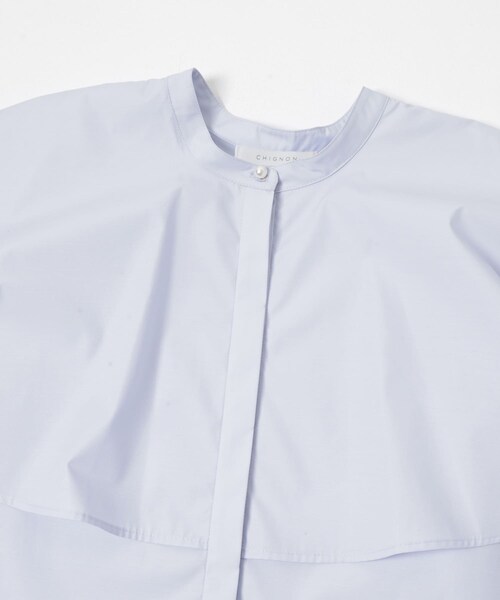 URBAN RESEARCH ROSSO（アーバンリサーチロッソ）の「『別注』CHIGNON×ROSSO　ラッフルシャツブラウス（シャツ/ブラウス・レディース・OWHITE/LBLUE・Free）」の20枚目の写真