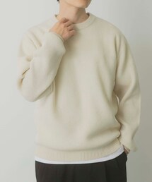 ITEMS URBANRESEARCH（アイテムズ アーバンリサーチ）の「タスマニア メリノウール100 クルーネックニット（ニット/セーター・メンズ）」