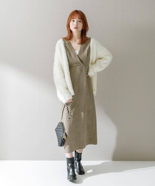 URBAN RESEARCH ROSSO（アーバンリサーチロッソ）の「バックベルトワンピース（ワンピース・レディース・navy/beige/d.bordeaux・36/38）」の6枚目の写真