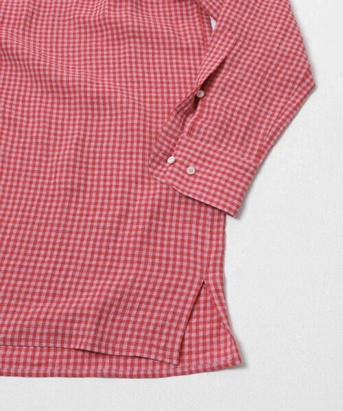 URBAN RESEARCH（アーバンリサーチ）の「『別注』Cale×URBAN RESEARCH　ギンガムチェックシャツ（シャツ/ブラウス・メンズ・PINK×RED・3/4）」の12枚目の写真