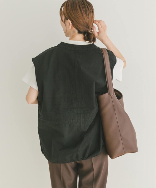 ITEMS URBANRESEARCH（アイテムズ アーバンリサーチ）の「ミリタリージレ（テーラードジャケット・レディース・KHK/BLK・FREE）」の6枚目の写真