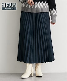Petitjo | 小さいサイズ　エコスエードプリーツスカート　低身長さん・小柄女性(スカート)