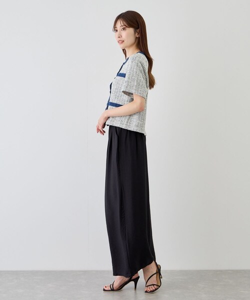 Jayro(ジャイロ)の「フレアワイドパンツ(その他パンツ・レディース・ブラック/グレー/ホワイト系/ベージュ・F)」の15枚目の写真