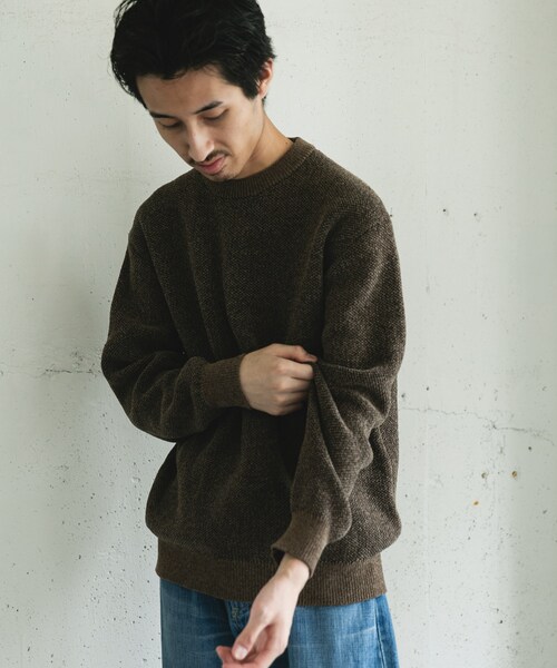 URBAN RESEARCH DOORS(アーバンリサーチドアーズ)の「ジャガードモールニットプルオーバー(ニット/セーター・メンズ・GREIGE/BLUE/OLIVEBROWN/BLACK・M/L)」の20枚目の写真