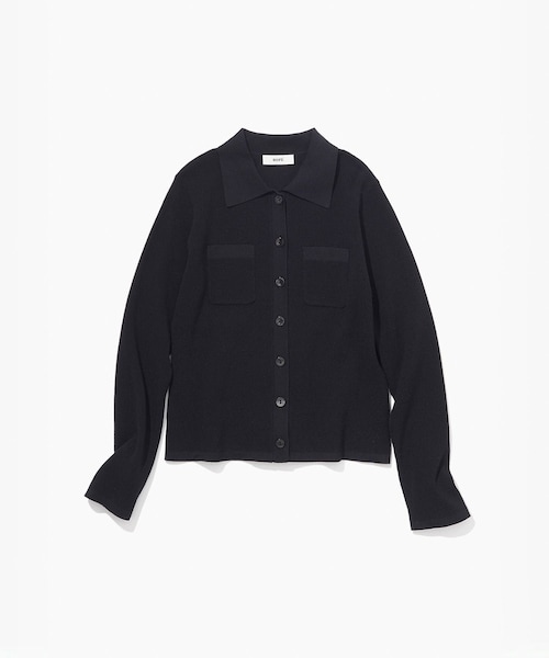 ROPE'(ロペ)の「ポロニットカーディガン/イージーケア(カーディガン/ボレロ・レディース・ブラック/ベージュ/ピンク・F)」の1枚目の写真