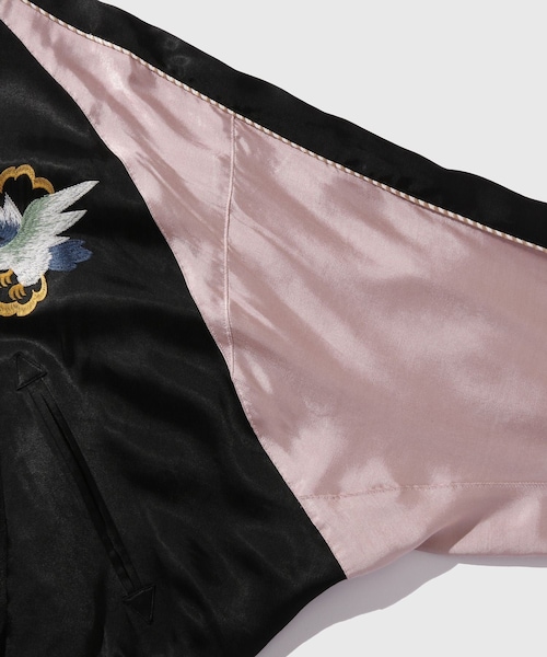 ADAM ET ROPE'（アダムエロペ）の「【DAIRIKU/ダイリク】Tiger&Hawk Big Sleeve Ska Jumper（スタジャン・メンズ・ネイビー/ピンク・L/M/S）」の9枚目の写真