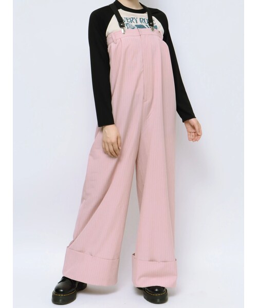 jouetie（ジュエティ）の「ワイドオールインワン（つなぎ/オールインワン・レディース・グレー/ピンク/ネイビー・M）」の11枚目の写真