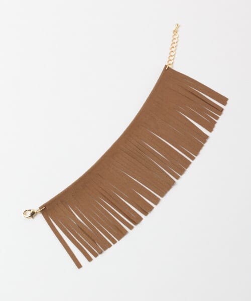SENSE OF PLACE by URBAN RESEARCH（センスオブプレイスバイアーバンリサーチ）の「RB スエードフリンジブレス（ブレスレット・レディース・CAMEL/L.GRAY・-）」の7枚目の写真