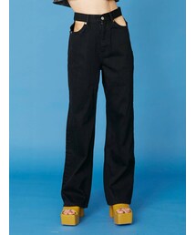 EVRIS | オープンウエストワイドデニムパンツ(デニムパンツ)
