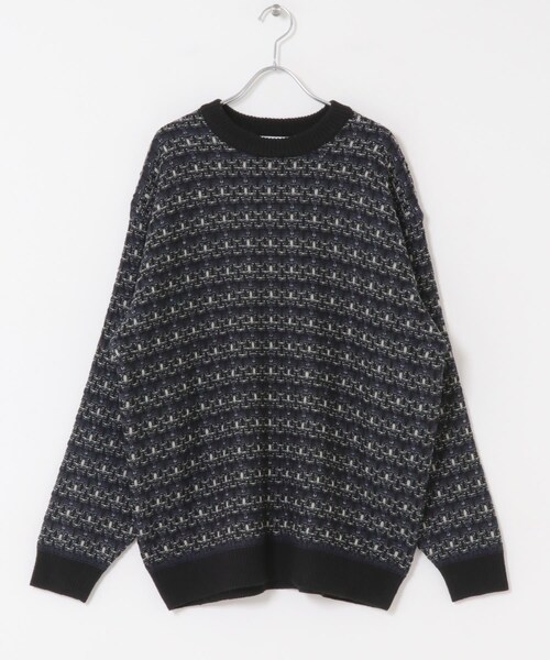 URBAN RESEARCH DOORS（アーバンリサーチドアーズ）の「ツイードライク ボーダーニット（ニット/セーター・メンズ・GRAY/BLACK/BROWN・M/L）」の12枚目の写真