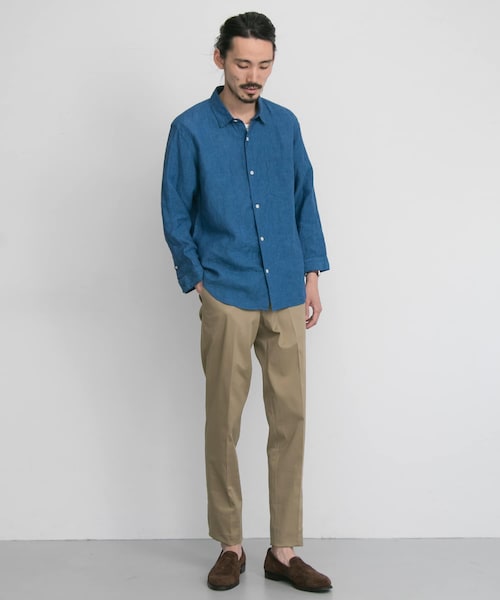 URBAN RESEARCH（アーバンリサーチ）の「ハイカウントピケストレッチパンツ（スラックス・メンズ・NAVY/WHITE/GRAY/BEIGE・42/44/46/48/50）」の20枚目の写真