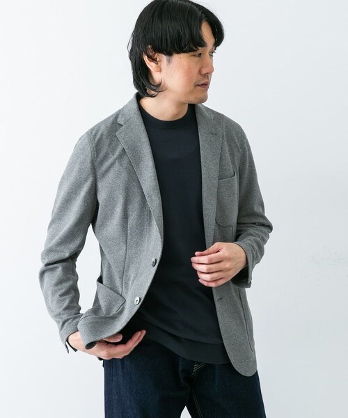 URBAN RESEARCH DOORS(アーバンリサーチドアーズ)の「『イージーケア/速乾』LIFE STYLE TAILOR メランジニットイージージャケット(テーラードジャケット・メンズ・GRAY/NAVY/BROWN・44/46/48/50)」の20枚目の写真
