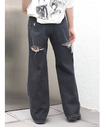 EVRIS | BACKスラッシュワイドデニムパンツ(デニムパンツ)