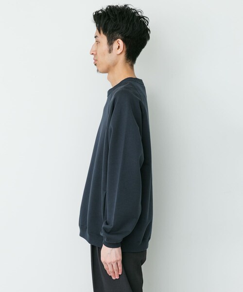 URBAN RESEARCH DOORS(アーバンリサーチドアーズ)の「STILL BY HAND フレンチテリーラグランスウェット(スウェット・メンズ・PINK BEIGE/INK BLACK/SLATE BLUE・46/48)」の10枚目の写真