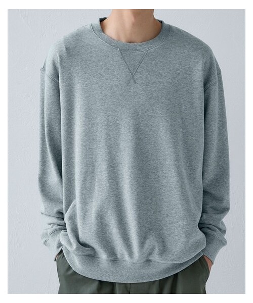 nissen（ニッセン）の「ヘビーウェイトオーバーサイズスウェットトレーナー（スウェット・メンズ・黒/カーキ/チャコール/杢グレー・M/L/LL/3L/4L/5L/6L/8L/10L）」の21枚目の写真