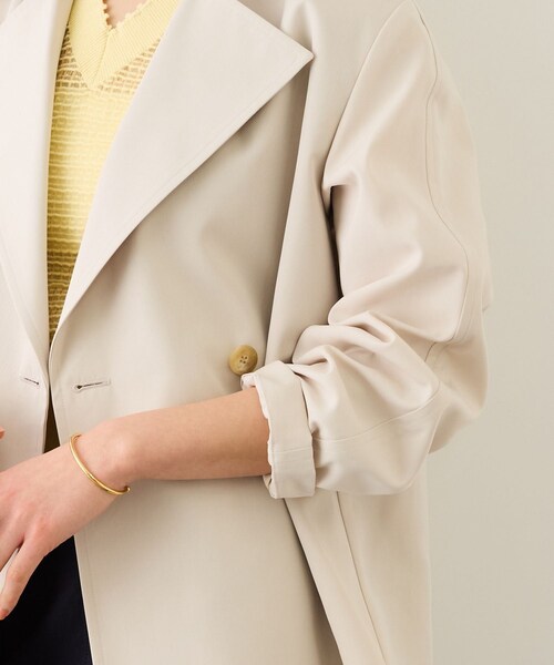 ROPE'（ロペ）の「【撥水加工】ライトミドル丈トレンチコート（トレンチコート・レディース・オフホワイト/ベージュ・F）」の17枚目の写真