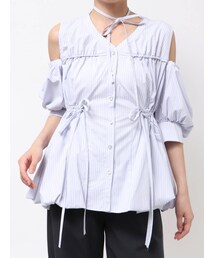 dazzlin | ギャザーバルーンペプラムブラウス(シャツ/ブラウス)