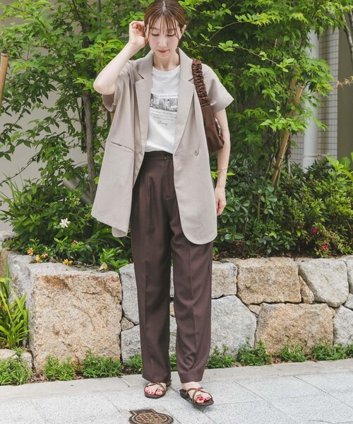 ITEMS URBANRESEARCH（アイテムズ アーバンリサーチ）の「リネンライクジレ（ベスト・レディース・BLK/BEG・FREE）」の17枚目の写真