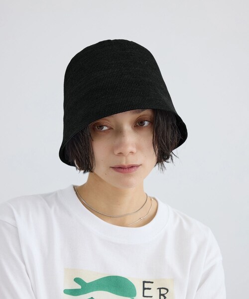 ADAM ET ROPE'（アダムエロペ）の「【LY（エルワイ）】Campana（ハット・レディース・ブラック/キナリ系・F）」の4枚目の写真