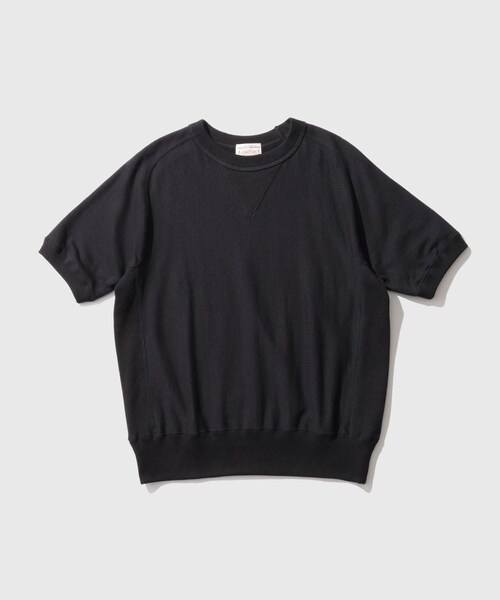 ADAM ET ROPE'(アダムエロペ)の「【BONCOURA/ボンクラ】半袖両Vスエット(スウェット・メンズ・ブラック/キナリ・40/42)」の3枚目の写真