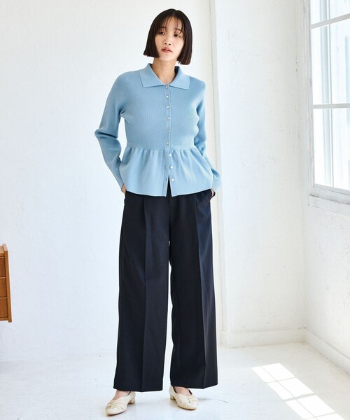 VIS（ビス）の「ギャザーバブーシュパンプス（パンプス・レディース・ブラック/オフホワイト・L/M）」の8枚目の写真