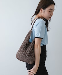 SENSE OF PLACE by URBAN RESEARCH | メタリックヤーンバッグ(かごバッグ)