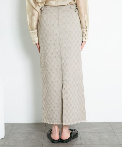 KBF（ケイビーエフ）の「チェッカーパターンデニムスカート（デニムスカート・レディース・BLUE/GRAY/BLACK・one）」の18枚目の写真