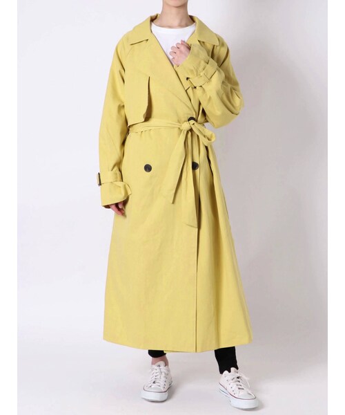 COTORICA（コトリカ）の「オーバーサイズトレンチ（トレンチコート・レディース・アイボリー/ベージュ/イエロー・F）」の7枚目の写真