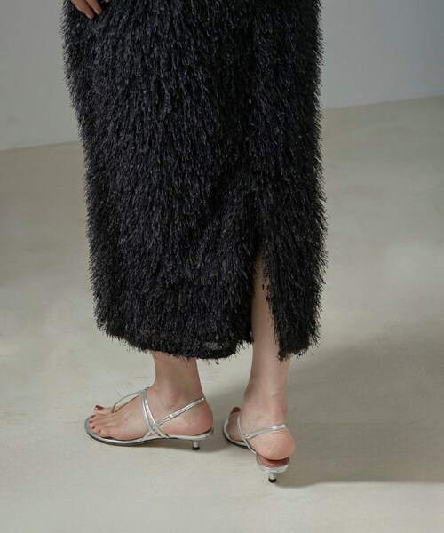 ADAM ET ROPE'(アダムエロペ)の「【COUTURE D'ADAM】Flinged Skirt(スカート・レディース・ブラック・38)」の6枚目の写真