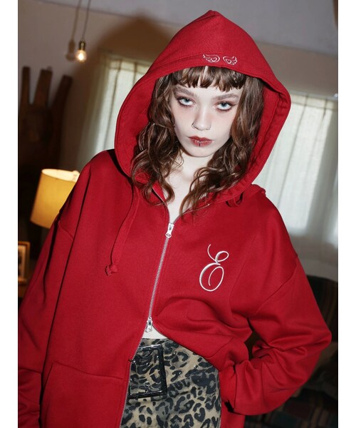 EVRIS（エヴリス）の「era bloom グラフィックジップパーカー（パーカー・レディース・グレー・F）」の15枚目の写真