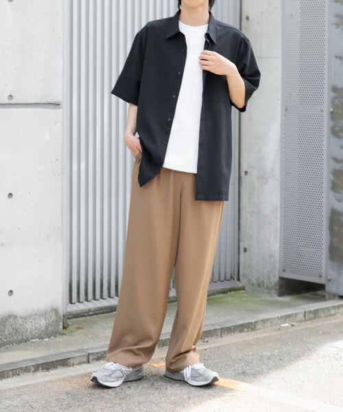 ITEMS URBANRESEARCH(アイテムズ アーバンリサーチ)の「『イージーケア/速乾/UVカット』『セットアップ対応』クイックドライリネンタッチ半袖シャツ(シャツ/ブラウス・メンズ・CHA/GRN/BRN/BLK・M/L)」の17枚目の写真